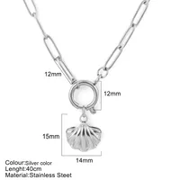 Vacation Marine Style Tortoise Starfish Shell 304 Stainless Steel Women's Pendant Necklace sku image 28