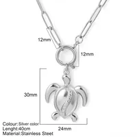 Vacation Marine Style Tortoise Starfish Shell 304 Stainless Steel Women's Pendant Necklace sku image 38