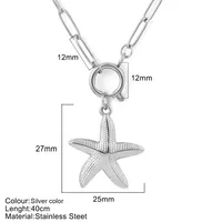 Vacation Marine Style Tortoise Starfish Shell 304 Stainless Steel Women's Pendant Necklace sku image 39