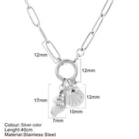 Vacation Marine Style Tortoise Starfish Shell 304 Stainless Steel Women's Pendant Necklace sku image 42