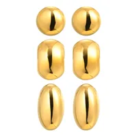 Simple Style Geometric Plating 304 Stainless Steel 18K Gold Plated Butterfly Backs Ear Studs main image 9