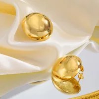 Simple Style Geometric Plating 304 Stainless Steel 18K Gold Plated Butterfly Backs Ear Studs main image 5