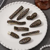 Women's Vintage Style Streetwear Leopard Mixed Materials Hair Clip main image 1