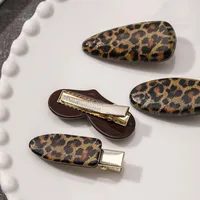 Women's Vintage Style Streetwear Leopard Mixed Materials Hair Clip main image 2