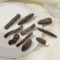 Women's Vintage Style Streetwear Leopard Mixed Materials Hair Clip main image 4