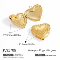 Retro Classic Style Heart Shape 304 Stainless Steel Plating DIY Ornament Accessories sku image 8