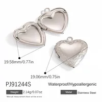 Retro Classic Style Heart Shape 304 Stainless Steel Plating DIY Ornament Accessories sku image 2