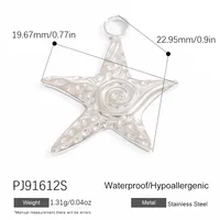 Marine Style Starfish Heart Shape Crab 304 Stainless Steel Plating DIY Ornament Accessories sku image 5