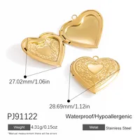 Retro Classic Style Heart Shape 304 Stainless Steel Plating DIY Ornament Accessories sku image 6