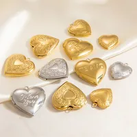 Retro Classic Style Heart Shape 304 Stainless Steel Plating DIY Ornament Accessories main image 1