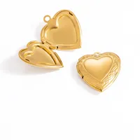 Retro Classic Style Heart Shape 304 Stainless Steel Plating DIY Ornament Accessories main image 5