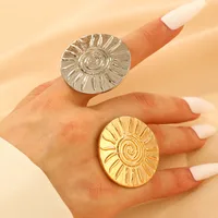 Retro Classic Style Geometric 304 Stainless Steel Plating Women's Rings main image 5