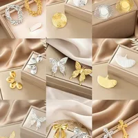 1 Pair Retro Classic Style Geometric Irregular Plating Titanium Steel Ear Studs main image 1