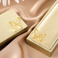 1 Pair Retro Classic Style Geometric Irregular Plating Titanium Steel Ear Studs sku image 1