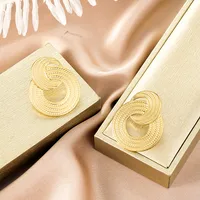 1 Pair Retro Classic Style Geometric Irregular Plating Titanium Steel Ear Studs sku image 43