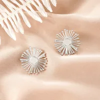1 Pair Retro Classic Style Geometric Irregular Plating Titanium Steel Ear Studs sku image 3