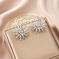 1 Pair Retro Classic Style Geometric Irregular Plating Titanium Steel Ear Studs sku image 10
