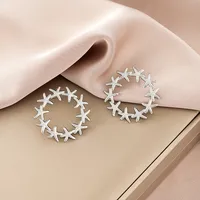 1 Pair Retro Classic Style Geometric Irregular Plating Titanium Steel Ear Studs sku image 15