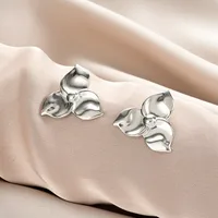 1 Pair Retro Classic Style Geometric Irregular Plating Titanium Steel Ear Studs sku image 28