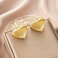 1 Pair Retro Classic Style Geometric Irregular Plating Titanium Steel Ear Studs sku image 47