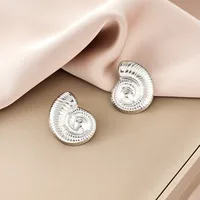 1 Pair Retro Classic Style Geometric Irregular Plating Titanium Steel Ear Studs sku image 14