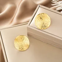 1 Pair Retro Classic Style Geometric Irregular Plating Titanium Steel Ear Studs sku image 56