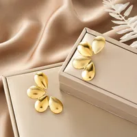 1 Pair Retro Classic Style Geometric Irregular Plating Titanium Steel Ear Studs sku image 58