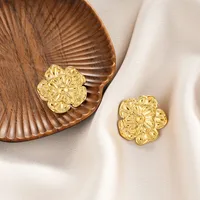 1 Pair Retro Classic Style Geometric Irregular Plating Titanium Steel Ear Studs sku image 65
