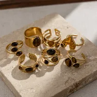 Retro Classic Style Geometric Heart Shape 304 Stainless Steel Plating Women's Open Rings main image 3