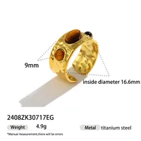 Retro Classic Style Geometric Heart Shape 304 Stainless Steel Plating Women's Open Rings sku image 5