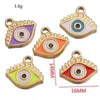 Vintage Style Classic Style Devil's Eye Eye 304 Stainless Steel Enamel Pendant main image 2
