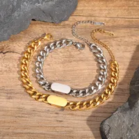 Vintage Style Classic Style Geometric 304 Stainless Steel Men's Bracelets Men Chain Bracelets main image 5