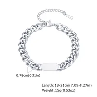 Vintage Style Classic Style Geometric 304 Stainless Steel Men's Bracelets Men Chain Bracelets sku image 3