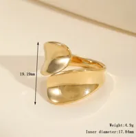 Cute Basic Simple Style Irregular Geometric Flower 304 Stainless Steel Inlay Zircon 18K Gold Plated Women's Rings main image 2