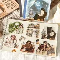 Book Human Plant School Graduation PET Paper Cute Vintage Style Handmade Stickers main image 2