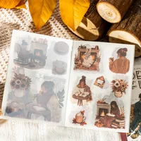Book Human Plant School Graduation PET Paper Cute Vintage Style Handmade Stickers main image 4