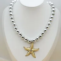 Elegant Vintage Style Starfish Conch Heart Shape 304 Stainless Steel CCB Imitation Pearl Women's Multi Charms Necklace main image 5