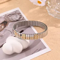 Casual Modern Style Artistic Pentagram Heart Shape Simple 304 Stainless Steel Handmade Polishing Plating Rhinestones Shell 18K Gold Plated Women's Bracelets main image 3