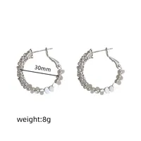 1 Pair Elegant Lady Round Plating Copper Earrings main image 2