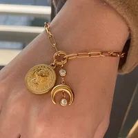 Vacation Simple Style Classic Style Sun Star Moon 316 Stainless Steel  Women's Bracelets main image 2