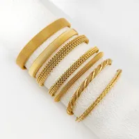 Vacation Classic Style Solid Color Titanium Steel Polishing Women's Bangle main image 1