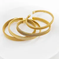 Vacation Classic Style Solid Color Titanium Steel Polishing Women's Bangle main image 4