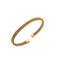 Vacation Classic Style Solid Color Titanium Steel Polishing Women's Bangle main image 5