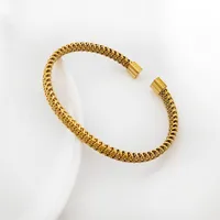 Vacation Classic Style Solid Color Titanium Steel Polishing Women's Bangle sku image 9