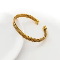 Vacation Classic Style Solid Color Titanium Steel Polishing Women's Bangle sku image 11