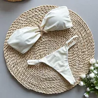 Women's Solid Color 2 Pieces Set Swimwear main image 3