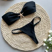Women's Solid Color 2 Pieces Set Swimwear sku image 4