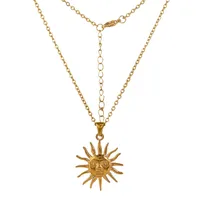 Retro Sun 304 Stainless Steel Plating Women's Pendant Necklace main image 3