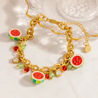 Vacation Classic Style Fruit 304 Stainless Steel Plating Women's Bracelets main image 4