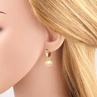 1 Pair Simple Style Solid Color Plating Copper Drop Earrings main image 2